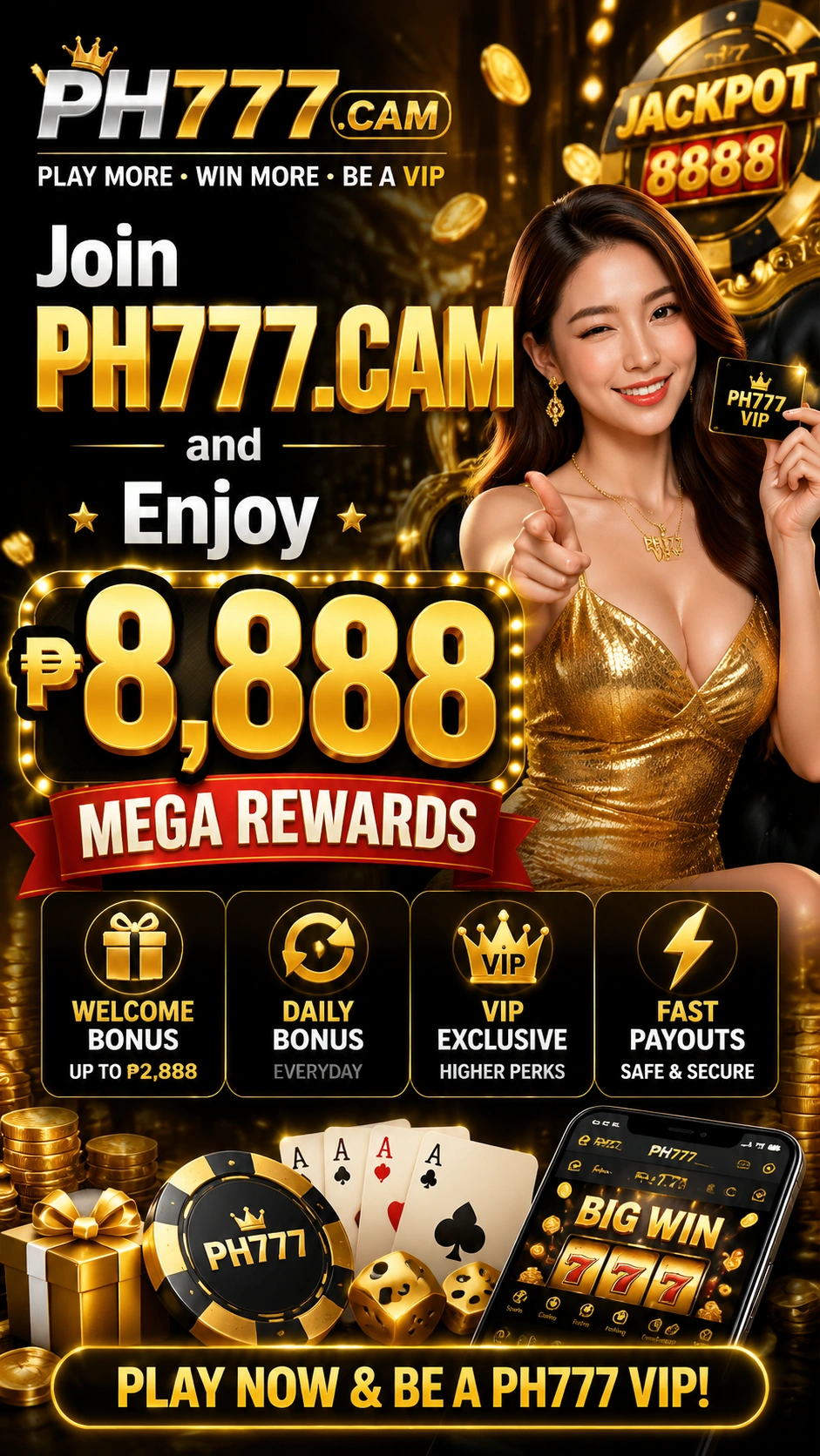 PH777 Philippines casino homepage visual