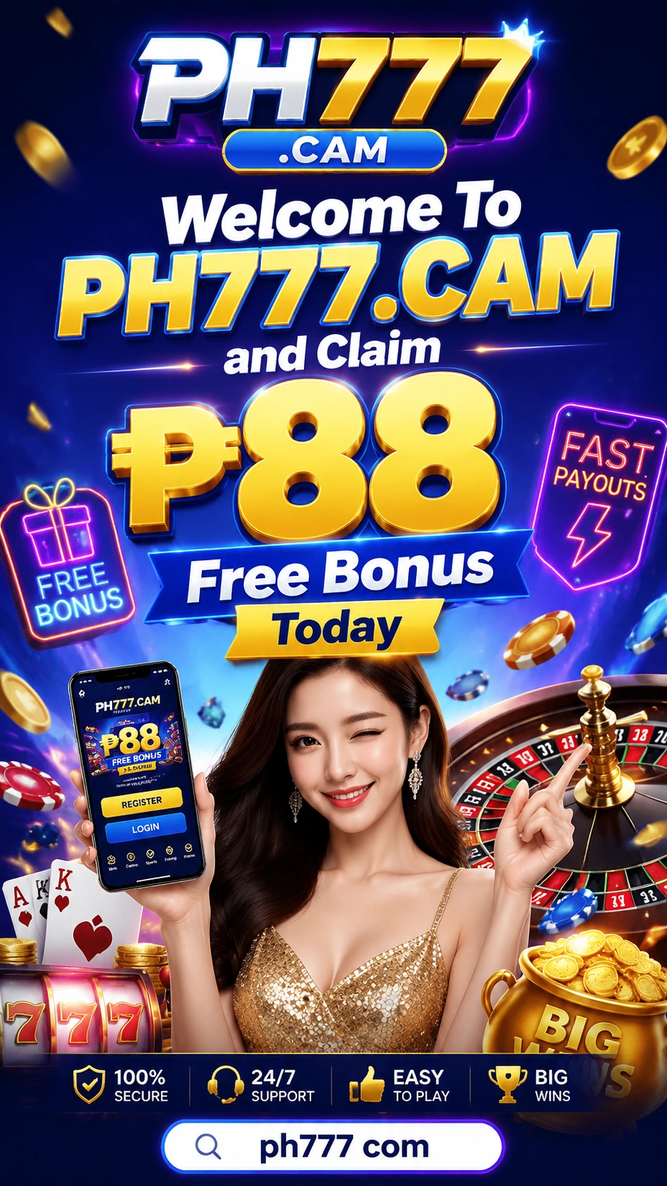 PH777 Philippines casino homepage visual