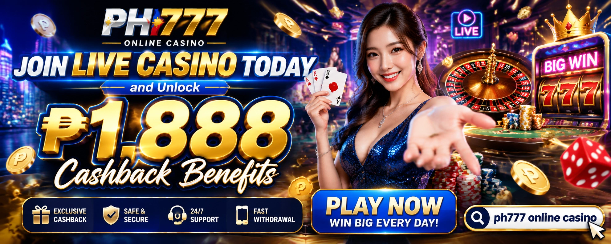 Online Poker hero image showing a poker-themed promotional visual