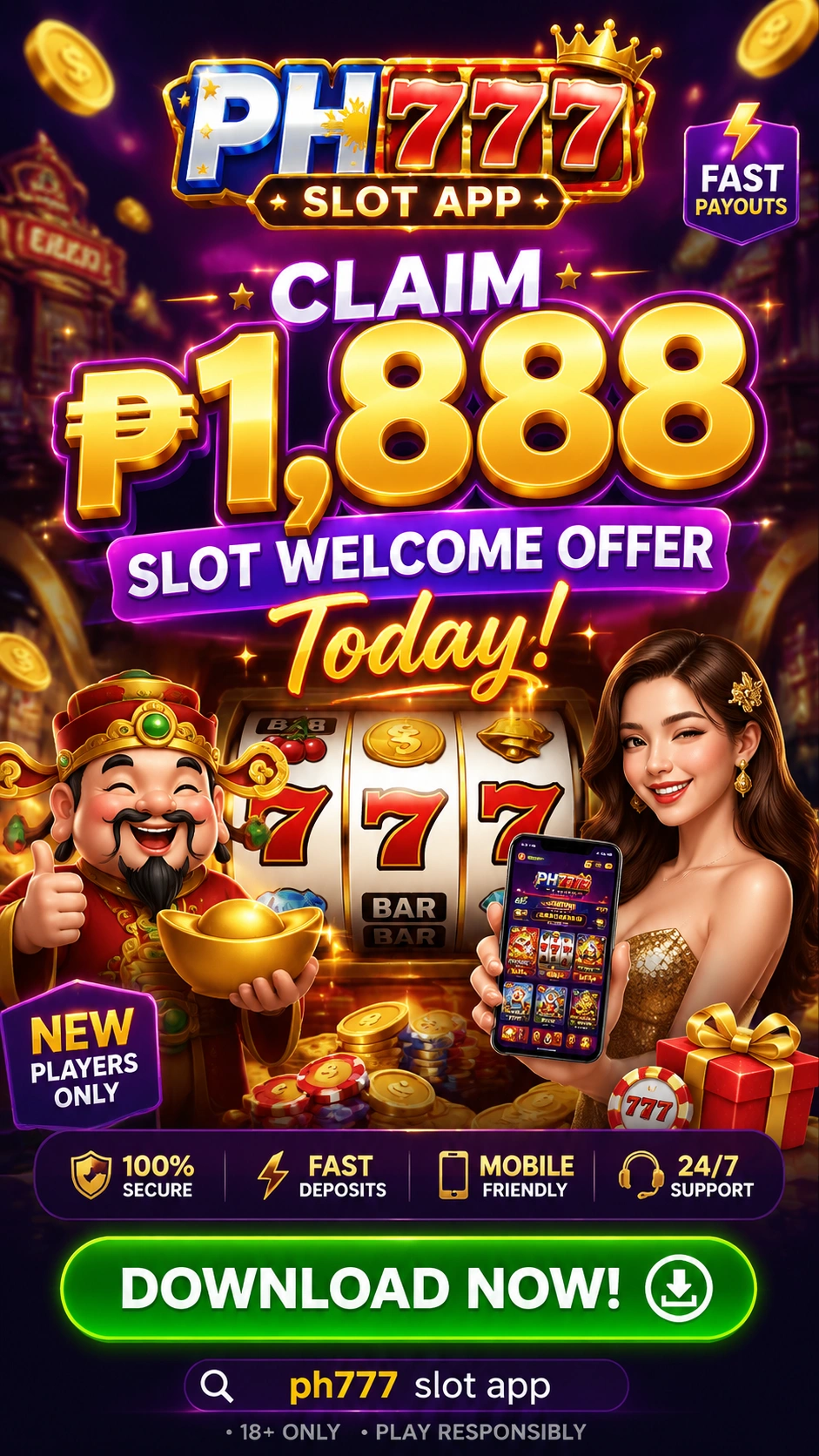 Online slot hero visual for Philippines players